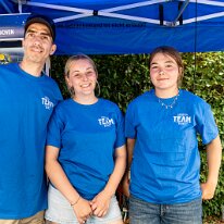 Ambiances @ Camping Blues Bénévoles., organisateurs, invtés. etc. @ Camping Blues Festival, Clos de la George, Yvorne (VD), Switzerland, 21.06.2025. .(c) Christophe Losberger