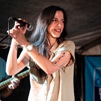 Got Blues? @ Camping Blues Alexandra Stefan (guest vocals),Marco De Florio (guitar, vocals). Got Blues? @ Camping Blues Festival, Clos de la George, Yvorne (VD), Switzerland, 21.06.2025....