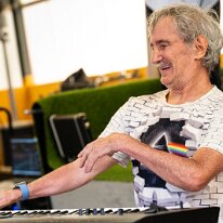 Jam Session @ Camping Blues Patrick Galfetti (keyboard). Jam Session avec Pepper Blues @ Camping Blues Festival, Clos de la George, Yvorne (VD), Switzerland, 21.06.2025. .(c) Christophe...