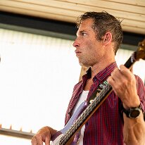 Jam Session @ Camping Blues Eric Emery (bass). Jam Session avec Pepper Blues @ Camping Blues Festival, Clos de la George, Yvorne (VD), Switzerland, 21.06.2025. .(c) Christophe Losberger