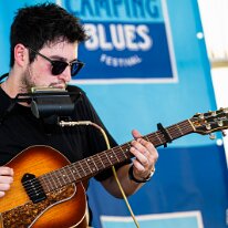 Ken! @ Camping Blues Ken Jaunin (guitar, harmonica). Ken! @ Camping Blues Festival, Clos de la George, Yvorne (VD), Switzerland, 21.06.2025. .(c) Christophe Losberger
