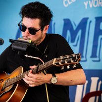 Ken! @ Camping Blues Ken Jaunin (guitar, harmonica). Ken! @ Camping Blues Festival, Clos de la George, Yvorne (VD), Switzerland, 21.06.2025. .(c) Christophe Losberger