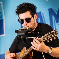 Ken! @ Camping Blues Ken Jaunin (guitar, harmonica). Ken! @ Camping Blues Festival, Clos de la George, Yvorne (VD), Switzerland, 21.06.2025. .(c) Christophe Losberger