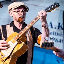 The Greasers @ Camping Blues Thierry Lucotte (vocals, guitar). The Greasers @ Camping Blues Festival, Clos de la George, Yvorne (VD), Switzerland, 21.06.2025. .(c) Christophe Losberger