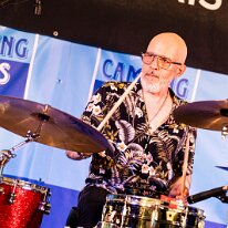 The Greasers @ Camping Blues Philippe Cataldo (drums). The Greasers @ Camping Blues Festival, Clos de la George, Yvorne (VD), Switzerland, 21.06.2025. .(c) Christophe Losberger