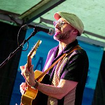 The Greasers @ Camping Blues Thierry Lucotte (vocals, guitar). The Greasers @ Camping Blues Festival, Clos de la George, Yvorne (VD), Switzerland, 21.06.2025. .(c) Christophe Losberger