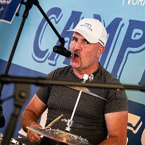 Wet Rugs @ Camping Blues Eric Dubauloz (drums). Wet Rugs @ Camping Blues Festival, Clos de la George, Yvorne (VD), Switzerland, 21.06.2025. .(c) Christophe Losberger