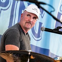 Wet Rugs @ Camping Blues Eric Dubauloz (drums). Wet Rugs @ Camping Blues Festival, Clos de la George, Yvorne (VD), Switzerland, 21.06.2025. .(c) Christophe Losberger