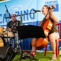 Wet Rugs @ Camping Blues Heike Wyler (cello, vocals), Eric Dubauloz (drums). Wet Rugs @ Camping Blues Festival, Clos de la George, Yvorne (VD), Switzerland, 21.06.2025. .(c) Christophe...