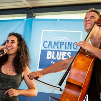 Wet Rugs @ Camping Blues Heike Wyler (cello, vocals), Zazou Haifa (vocals, guest). Wet Rugs @ Camping Blues Festival, Clos de la George, Yvorne (VD), Switzerland, 21.06.2025. .(c)...
